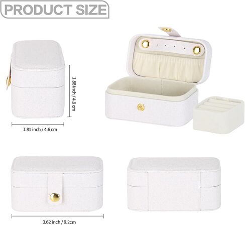 Small Travel Jewelry Box, Mini Jewelry Holder for Multiple Rings Necklace Earrings Lipstick, Portable Jewelry Storage Organizer Case with Removable Ring Slot (PINK) in Saudi Arabia