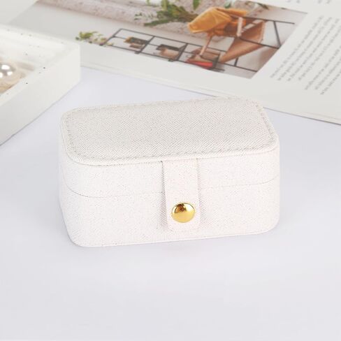 Small Travel Jewelry Box, Mini Jewelry Holder for Multiple Rings Necklace Earrings Lipstick, Portable Jewelry Storage Organizer Case with Removable Ring Slot (PINK) in Saudi Arabia