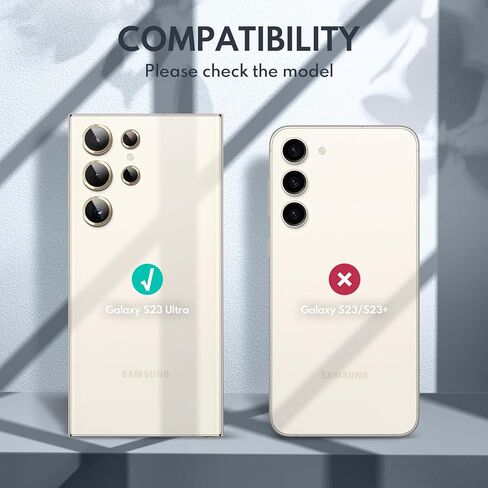واقي عدسة الكاميرا i-Blason لهاتف Samsung Galaxy S23 Ultra، [زجاج مقسى 9H] غطاء كاميرا زجاجي رفيع للغاية مضاد للخدش [يتضمن أداة إزالة سهلة] (ذهبي) in Kuwait