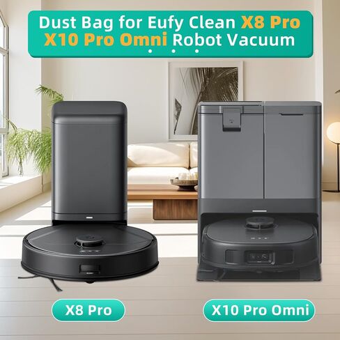10 عبوات من أكياس الغبار لمحطة Eufy Clean X8 Pro / X10 Pro Omni Robot ذاتية التفريغ، جزء ملحقات حقيبة بديلة ذات سعة كبيرة للاستعمال مرة واحدة in Saudi Arabia