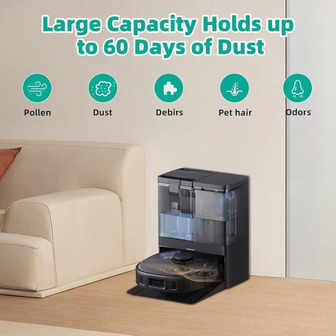 10 عبوات من أكياس الغبار لمحطة Eufy Clean X8 Pro / X10 Pro Omni Robot ذاتية التفريغ، جزء ملحقات حقيبة بديلة ذات سعة كبيرة للاستعمال مرة واحدة in Saudi Arabia