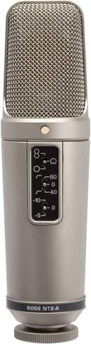 مجموعة ميكروفون مكثف ومتعدد الأنماط من Rode NT2-A مع مرشح انعكاس Auray RF-5P-B (معدني) وحامل ميكروفون مرشح Auray RFMS-580 in Kuwait