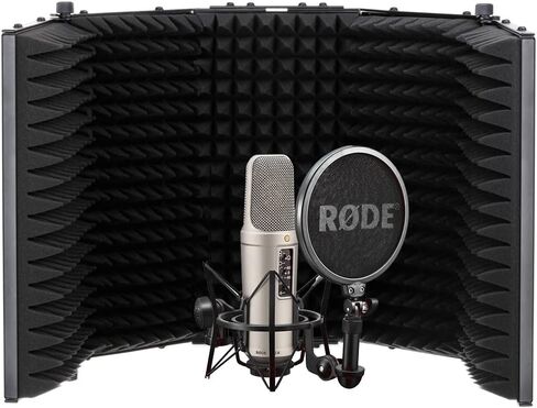 مجموعة ميكروفون مكثف ومتعدد الأنماط من Rode NT2-A مع مرشح انعكاس Auray RF-5P-B (معدني) وحامل ميكروفون مرشح Auray RFMS-580 in Kuwait