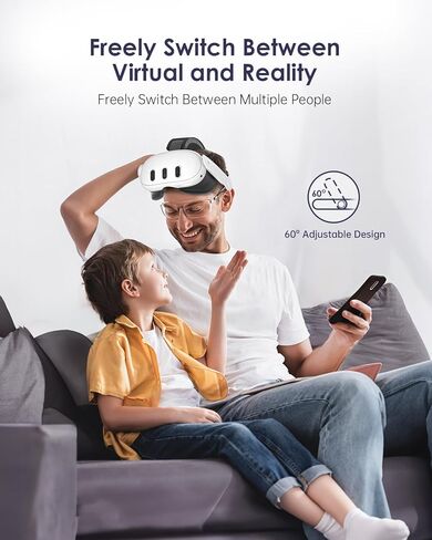 حزام رأس Maecker متوافق مع حزام Oculus Quest 3 Elite لحزام الرأس Meta Quest 3، أحزمة إكسسوارات الواقع الافتراضي الصلبة المريحة - أبيض in Kuwait