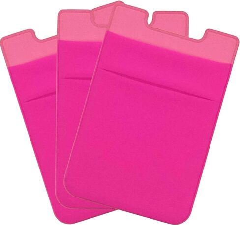 3 Pack Adhesive Phone Card Holder for iPhone Case, Cell Phone Stick on Card Wallet Pocket Sleeve, Store Credit Cards/ID Cards for the Back of iPhone and All Smartphones - White in Saudi Arabia