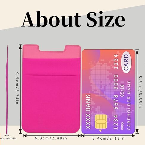 3 Pack Adhesive Phone Card Holder for iPhone Case, Cell Phone Stick on Card Wallet Pocket Sleeve, Store Credit Cards/ID Cards for the Back of iPhone and All Smartphones - White in Saudi Arabia