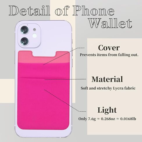 3 Pack Adhesive Phone Card Holder for iPhone Case, Cell Phone Stick on Card Wallet Pocket Sleeve, Store Credit Cards/ID Cards for the Back of iPhone and All Smartphones - White in Saudi Arabia