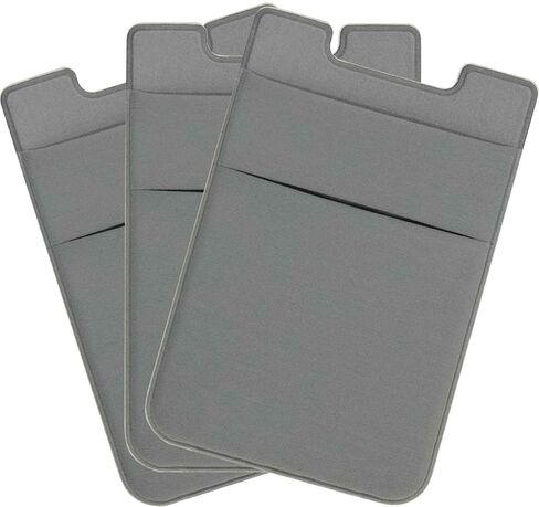 3 Pack Adhesive Phone Card Holder for iPhone Case, Cell Phone Stick on Card Wallet Pocket Sleeve, Store Credit Cards/ID Cards for the Back of iPhone and All Smartphones - White in Saudi Arabia