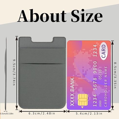 3 Pack Adhesive Phone Card Holder for iPhone Case, Cell Phone Stick on Card Wallet Pocket Sleeve, Store Credit Cards/ID Cards for the Back of iPhone and All Smartphones - White in Saudi Arabia