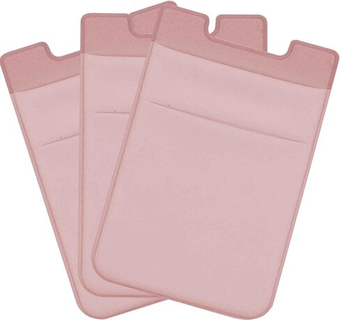 3 Pack Adhesive Phone Card Holder for iPhone Case, Cell Phone Stick on Card Wallet Pocket Sleeve, Store Credit Cards/ID Cards for the Back of iPhone and All Smartphones - White in Saudi Arabia