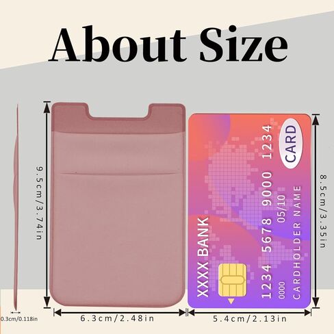 3 Pack Adhesive Phone Card Holder for iPhone Case, Cell Phone Stick on Card Wallet Pocket Sleeve, Store Credit Cards/ID Cards for the Back of iPhone and All Smartphones - White in Saudi Arabia