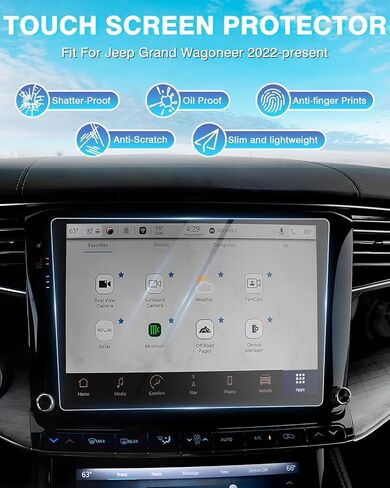 Karltys 2 Pack Screen Protector for 2021-2024 Chevy Tahoe/Suburban/GMC Yukon 10.2-Inch Touch Screen, 9H Navigation Tempered Glass, Car Radio Screen Cover, Anti Fingerprint Anti Glare Accessories in Saudi Arabia