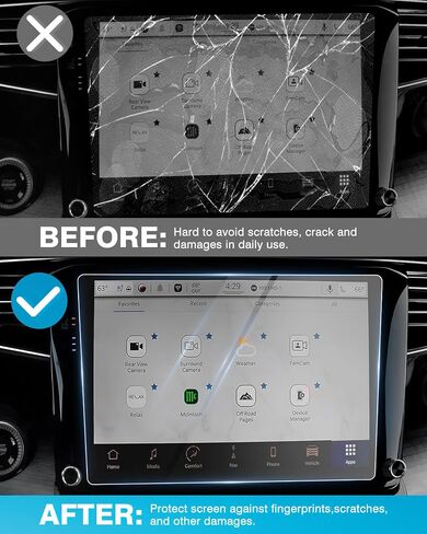 Karltys 2 Pack Screen Protector for 2021-2024 Chevy Tahoe/Suburban/GMC Yukon 10.2-Inch Touch Screen, 9H Navigation Tempered Glass, Car Radio Screen Cover, Anti Fingerprint Anti Glare Accessories in Saudi Arabia