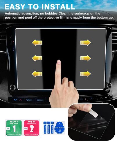 Karltys 2 Pack Screen Protector for 2021-2024 Chevy Tahoe/Suburban/GMC Yukon 10.2-Inch Touch Screen, 9H Navigation Tempered Glass, Car Radio Screen Cover, Anti Fingerprint Anti Glare Accessories in Saudi Arabia