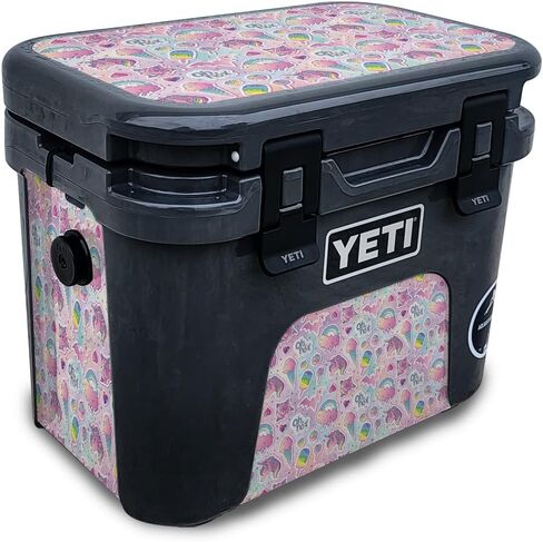 Carbon Fiber Skin Compatible with Yeti Roadie 15 Hard Cooler - Tech Wave - Premium 3M Vinyl Protective Wrap Decal Cover - Easy to Apply | Crafted in The USA by MightySkins in Saudi Arabia