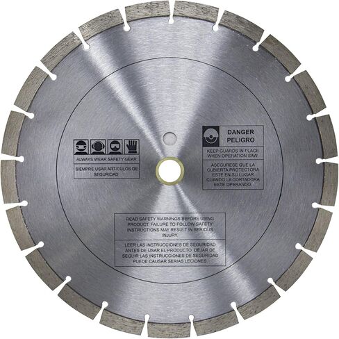 Omega 7-Inch General Purpose Segmented Diamond Blade, Wet/Dry Use, 10mm Segment Height, for Block, Brick, Concrete, Pavers, Stone and Roof Tile in Kuwait