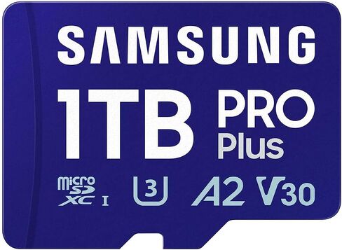 SAMSUNG PRO Plus microSD Memory Card + Adapter, 1TB MicroSDXC, Up to 180 MB/s, Full HD & 4K UHD, UHS-I, C10, U3, V30, A2 for Android Phones, Tablets, GoPRO, DJI Drone, MB-MD1T0SA/AM, 2024 in Saudi Arabia