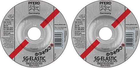 Pferd 61301 4-1/2" x 1/4" Grinding Wheel, 7/8" AH A 24 N SG for Aluminum - Type 27 in Saudi Arabia