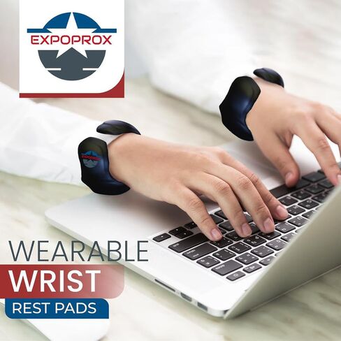 Wearable Gaming Wrist Rest for Keyboard, Mouse pad, Laptop, and PC Work or Gamer Support. (Black, S-M) in Saudi Arabia
