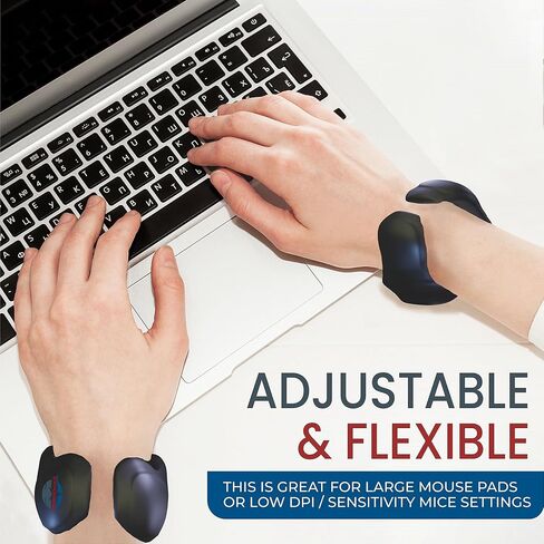 Wearable Gaming Wrist Rest for Keyboard, Mouse pad, Laptop, and PC Work or Gamer Support. (Black, S-M) in Saudi Arabia