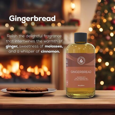 Apple Cinnamon Essential Oil/Reed Diffuser Oil Refill (8.5 Fl. oz.) for Reed Diffusers, Electric Diffuser Oil Machines, and Oil Warmers - Natural, Organic Holiday Diffuser Oil in Saudi Arabia