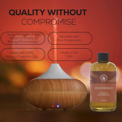 Apple Cinnamon Essential Oil/Reed Diffuser Oil Refill (8.5 Fl. oz.) for Reed Diffusers, Electric Diffuser Oil Machines, and Oil Warmers - Natural, Organic Holiday Diffuser Oil in Saudi Arabia