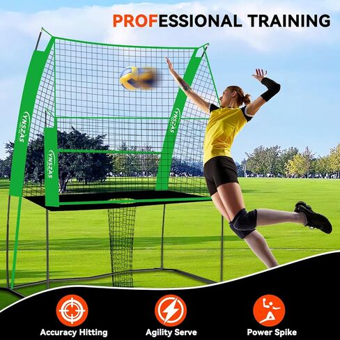 Professional Volleyball Training Net, Adjustable Volleyball Spike Serving Hitting Practice Equipment Machine, Volley Trainer Setting Gear Gifts for Indoor/Outdoor in Saudi Arabia