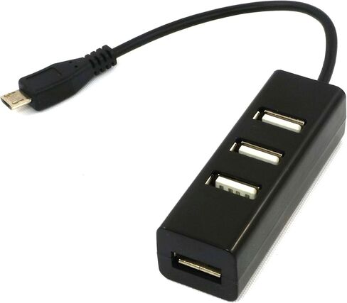LoveRPi MicroUSB إلى USB 4 Port Black OTG Hub لـ Raspberry Pi Zero in Kuwait