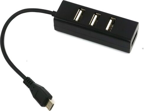 LoveRPi MicroUSB إلى USB 4 Port Black OTG Hub لـ Raspberry Pi Zero in Kuwait
