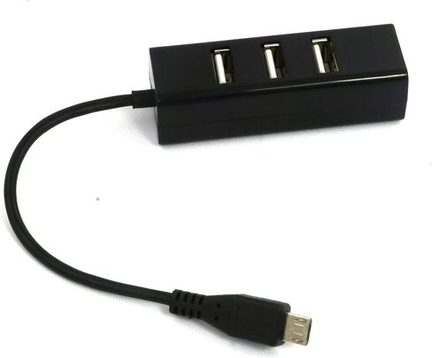LoveRPi MicroUSB إلى USB 4 Port Black OTG Hub لـ Raspberry Pi Zero in Kuwait