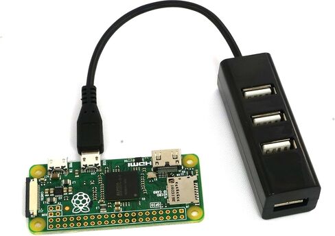 LoveRPi MicroUSB إلى USB 4 Port Black OTG Hub لـ Raspberry Pi Zero in Kuwait