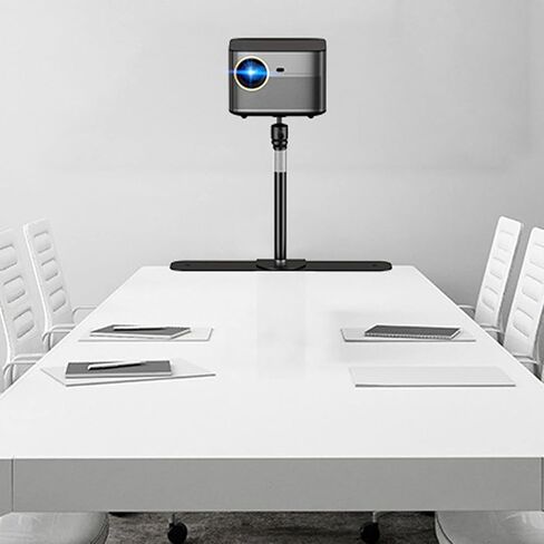 Projector Stand Plug in Projector Stand for Bedside Sofa, 360 Degree Rotatable Projector Bed Mount Sturdy Alloy Steel, 9.4 to 15.7in Adjustable Projector Bracket Holder (white) in Saudi Arabia