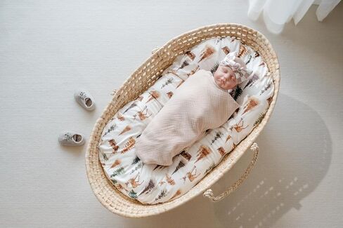 أغطية كراسي الأطفال القطنية من Little Jump، عبوتان، أغطية ناعمة قابلة للإزالة لكراسي الأطفال حديثي الولادة، للفتيات والأولاد، مربعات القهوة (عزيزي والدب) in Kuwait