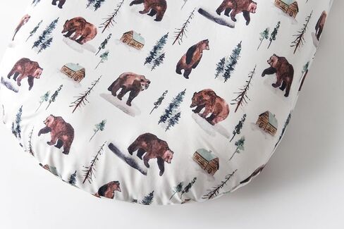 أغطية كراسي الأطفال القطنية من Little Jump، عبوتان، أغطية ناعمة قابلة للإزالة لكراسي الأطفال حديثي الولادة، للفتيات والأولاد، مربعات القهوة (عزيزي والدب) in Kuwait