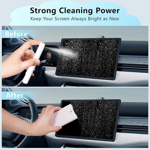 Multifunctional Cleaning Kit Screen Cleaner, 3-in-1 Screen Cleaner Kit for iPhone, iPad, Mobile Phone, Laptop, Tablet, 19ml Refillable Strong Cleaning Spray Super Soft Brush Microfiber Cloth (White) in Saudi Arabia