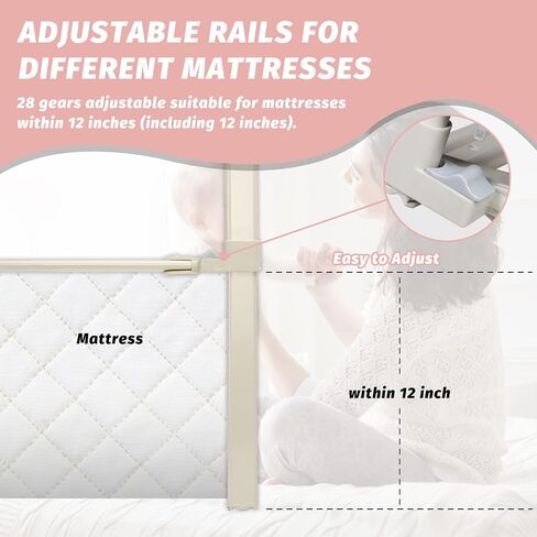 FAMILL bed rail for toddlers Toddler Bed Rail 54in Full Size in Saudi Arabia