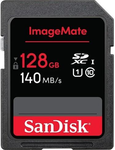 SanDisk 128GB ImageMate SDXC UHS 1 Memory Card - Up to 140MB/s - SDSDUN4-128G-AW6KN, BLACK in Saudi Arabia