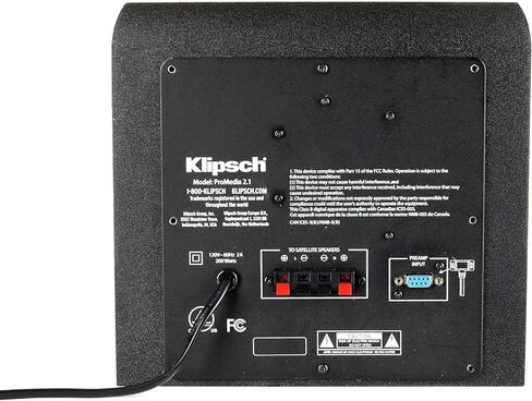 مجموعة نظام سماعات الكمبيوتر Klipsch ProMedia 2.1 THX المعتمدة 1011400 مع مكبري صوت وحزمة مضخم صوت مع واقي التيار الكهربائي من ستانلي ومجموعة كابل in Kuwait
