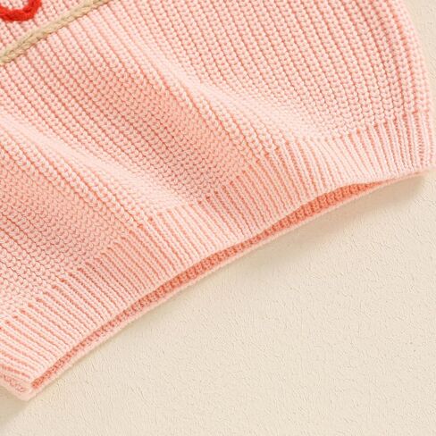 Unisex Newborn Baby Birthday Knit Sweater Cake Embroidery Long Sleeve Crewneck Sweater Cute Fall Winter Outfit in Saudi Arabia