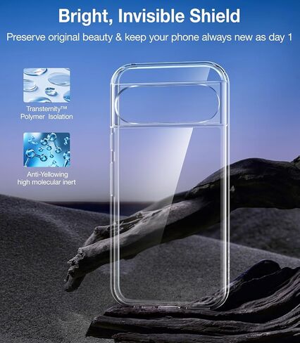 TORRAS Shockproof for Google Pixel 9 Pro XL Case [16Ft Military Grade Drop Tested] Translucent Slim Protective Anti-Scratch Anti-Fingerprint Phone Case for Pixel 9 Pro XL, Black in Saudi Arabia