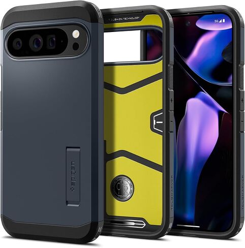 Spigen Tough Armor مصمم لحافظة Pixel 9 Pro XL (2024) [حماية من الدرجة العسكرية] [مسند] - أسود in Saudi Arabia