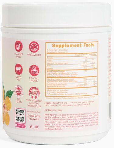Beauty Collagen-Berry Mix Flavored-Ultimate Beauty Blend with 5 Types of Collagen, Sea Moss, Biotin, Keratin, Hyaluronic Acid, Vitamin C and Probiotics-All Natural, Made in USA -45 Servings in Saudi Arabia