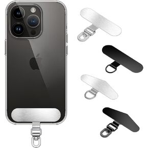 ELV Heavy Duty Phone Tether Tabs: Stainless Steel Metal Phone Tether Tab for iPhone - Phone Lanyard Tabs Phone Strap Replacement Part for All Full Coverage Phone Cases