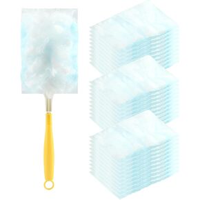 30 Pcs Duster Refill Compatible with Duster, Multi Surface Heavy Duty Feather Dusters Kit with 1 Handle, for Cleaning Furniture, Blinds, Ceiling Fans and Car(Color:Blue)