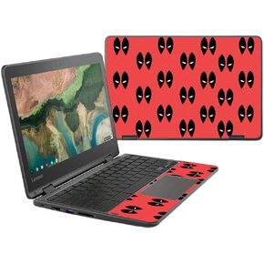 MightySkins Skin Compatible with Lenovo 300e Chromebook 11.6" (2018) - Dead Eyes Pool | Protective, Durable, and Unique Vinyl Decal wrap Cover | Easy to Apply, Remove | Made in The USA