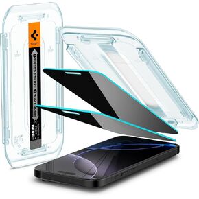 Spigen Tempered Glass Screen Protector [GlasTR EZ FIT - Privacy] Designed for iPhone 16 Pro Max [2Pack]