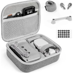 FPVtosky Mini 4K Carrying Case Accessories Kit, 5-IN-1 Hard Travle Storage Bag, Includes 1 Pair of Rocker, Joystick Protector, Propeller Holder& Digital Sticker for DJI MINI 4K/Mini 2/Mini 2 SE