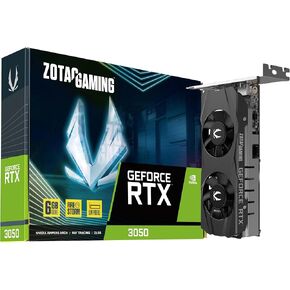 ZOTAC Gaming GeForce RTX 3050 6GB GDDR6 Low-Profile 96-bit 14 Gbps PCIE 4.0 Super Compact Gaming Graphics Card, ZT-A30510L-10L
