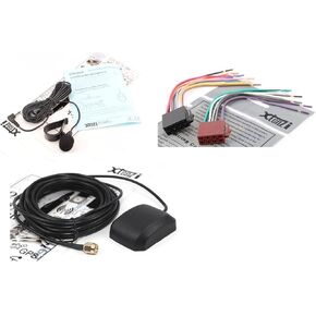 Connection Cable Set Compatible with Pioneer App Radio SPH-DA01 SPH-DA02 GPS Antenna MIC Wire Harness 3PCS