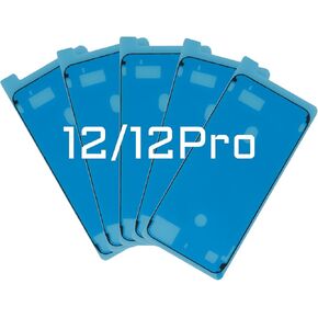 5 PCS for iPhone 12 Waterproof Pre-Cut Adhesive Sticker for iPhone 12 PRO 6.1" Repair Water Resistant Screen Seal Adhesive Tape for iPhone12 Display Sealing Sticker 12Pro for A2172 A2402 A24